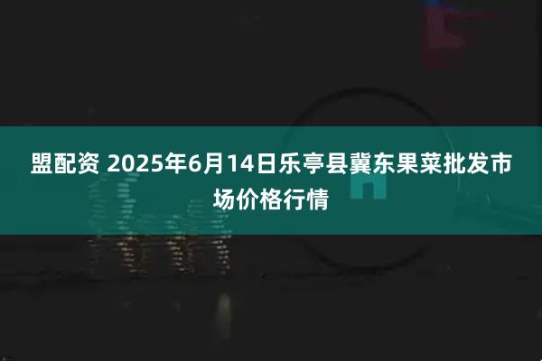 盟配资 2025年6月14日乐亭县冀东果菜批发市场价格行情
